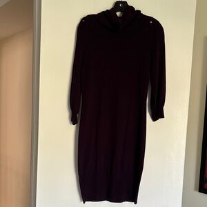 Elegant Purple Sweater Dress